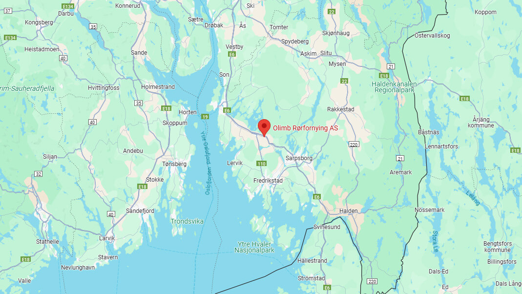 Olimbs hovedkontor på kartet